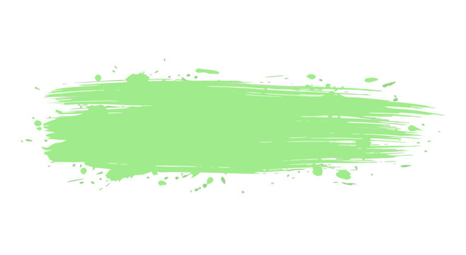 Wide light green brushstroke