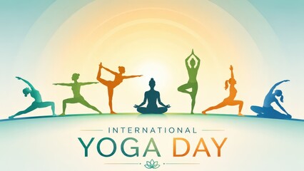 Obraz premium Illustration of international yoga day celebration poster design. 