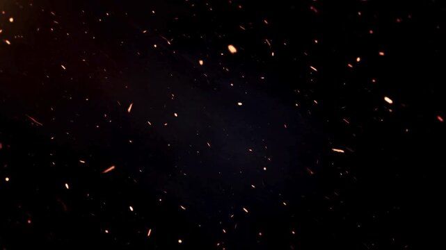 Fire particles fire sparks dust particles overlay background Fire flakes and bonfire background. Fire particles moving fast with the wind. Hot burning fire sparks and ashes motion 4k  dust burning hot