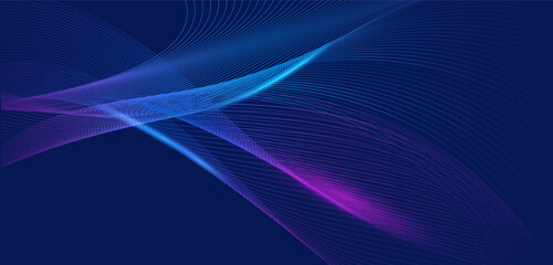 Obraz premium Blue Purple Abstract Energy Wave Background Vector