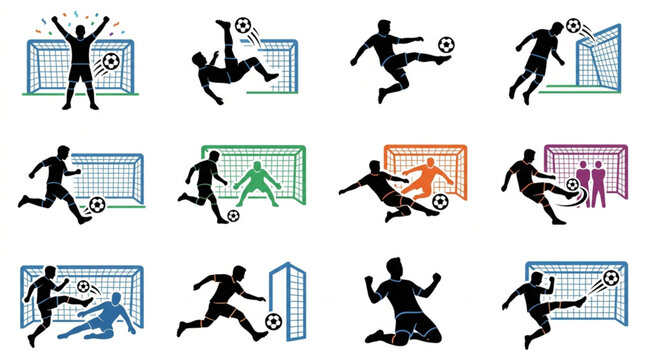 Athletes Competing In Various Soccer Positions.