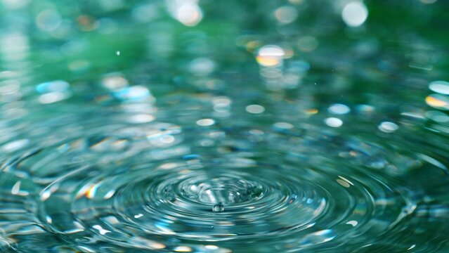 Water Drop Splash in Macro Close Up