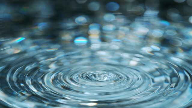 Water Drop Splash in Macro Close Up
