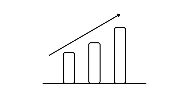 business graph with arrow