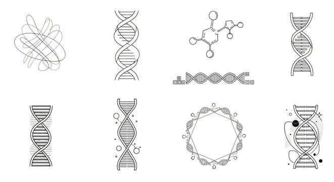 Genetic DNA Helix Molecular Structure.