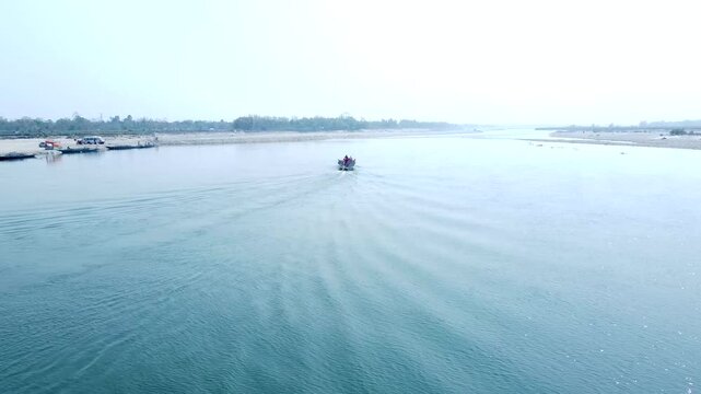 ARIAL VIEW OF INDO BHUTAN BORDER, MANAS RIVER