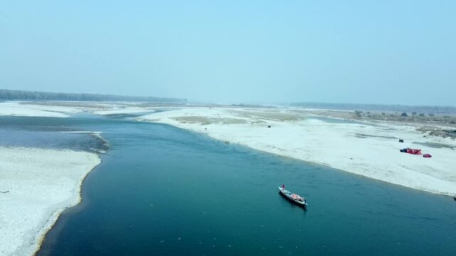 ARIAL VIEW OF INDO BHUTAN BORDER, MANAS RIVER
