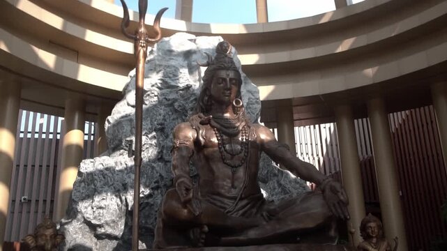 Giant statue of Shiva, one of the principal deities in Hinduism.