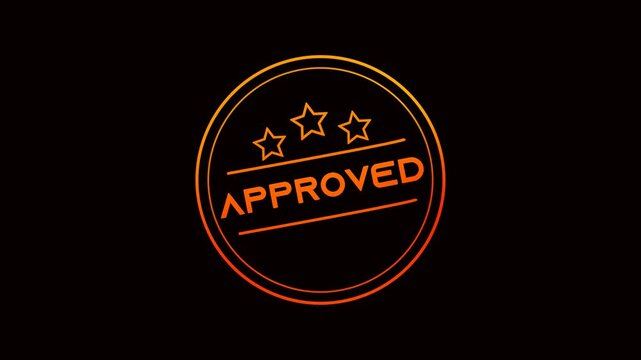 set of approval and rejection labels on the green screen background