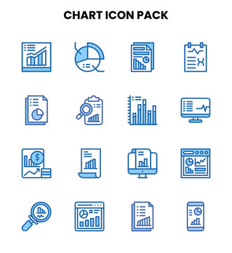 Chart Two Colour Graphics Icons Pack