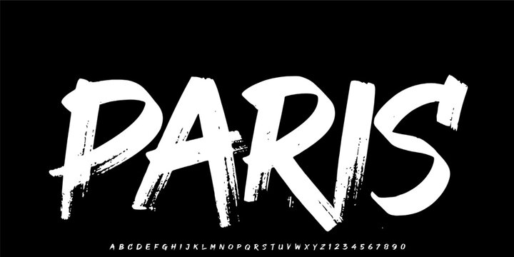 Paris Powerful Brush Script Font for Sport Logo Action Poster and Urban Streetwear Branding Design