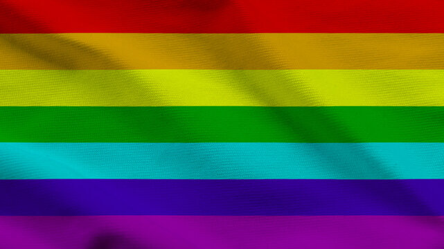 Classic LGBTQ Rainbow Pride Flag Fabric Texture