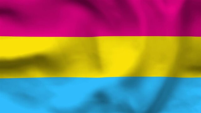 Pansexual Pride Flag Textured Fabric Background