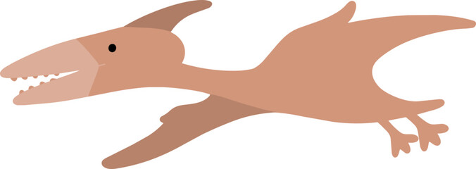 Cute Pteranodon Flying Dinosaur Cartoon Vector Illustration  © CHAEYOON