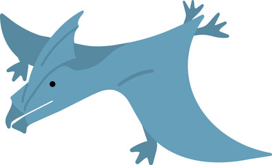 Cute Tapejara Flying Pterosaur Cartoon Character Vector Illustration © CHAEYOON