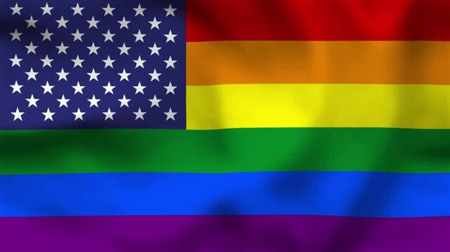 USA American LGBTQ Rainbow Pride Flag Texture