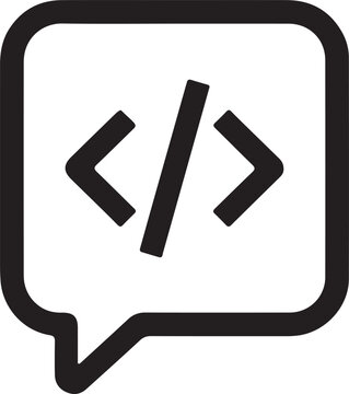 Programming Code Chat Bubble Icon