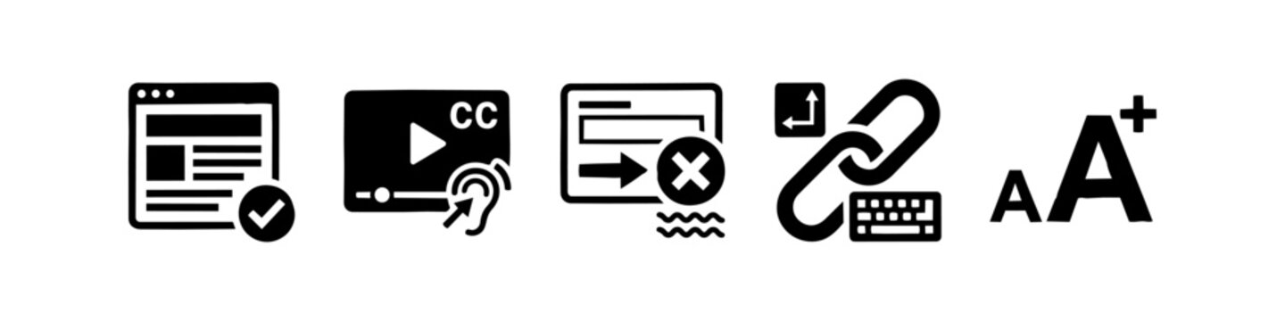 Web Accessibility Hand Drawn Vector Icons