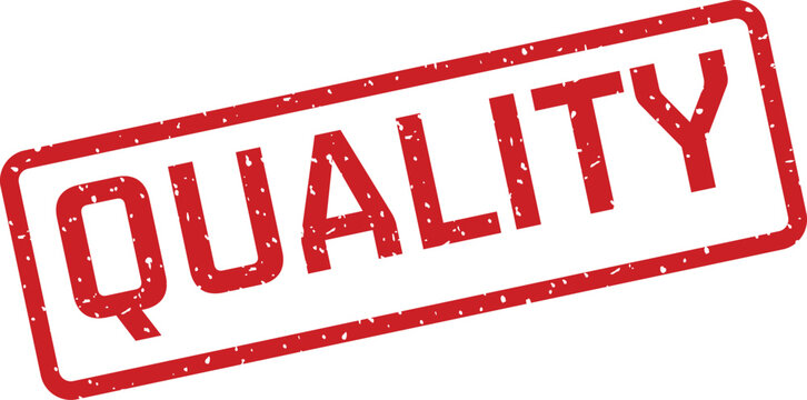 Quality rubber stamp graphic red ink on white background for business and approval concepts