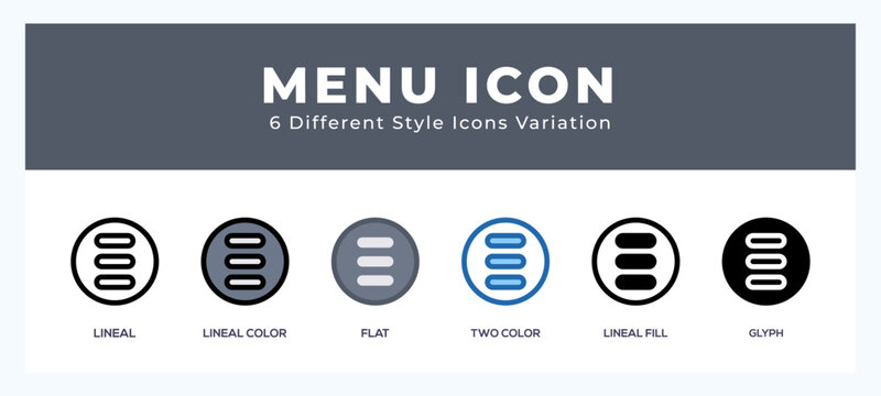Menu icon for web. mobile apps and ui.