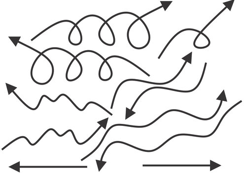 Abstract Flowing Lines and Arrows Vector Illustration
