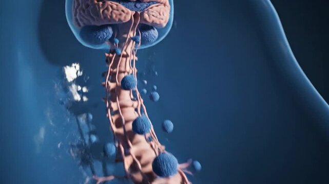Medical Visualization of Medulloblastoma in Cerebellum and Spinal Cord