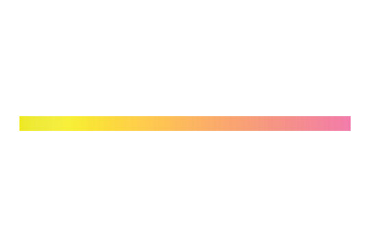Horizontal gradient bar showing a smooth color transition from yellow to orange to pink, minimal abstract line design