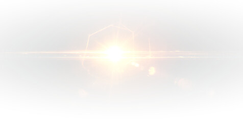 Fototapeta premium Bright sun abstract sunrise flare light design art.