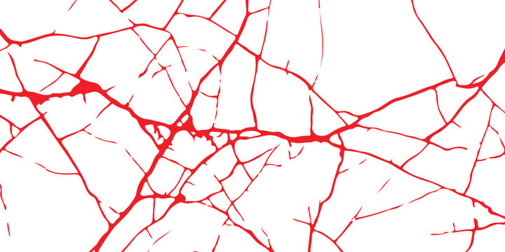 Abstract red tree branches pattern with organic lines and interconnected twigs