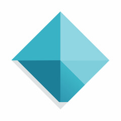 Fototapeta premium Abstract Diamond Shape with Teal and Light Blue Colors