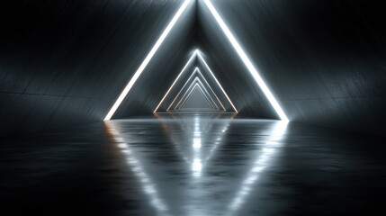 Fototapeta premium Neon tunnel abstract modern background