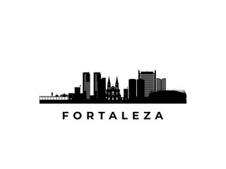 Obraz premium Vector Fortaleza skyline. Travel Fortaleza famous landmarks. Business and tourism concept for presentation, banner, web site.
