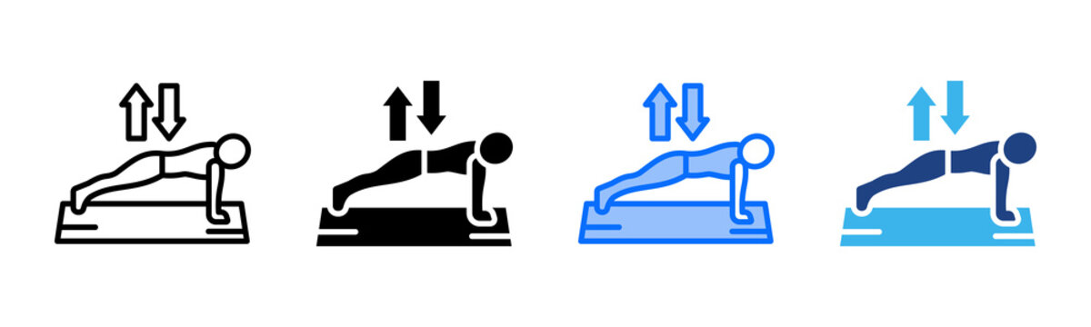 Plank icon set multiple style collection