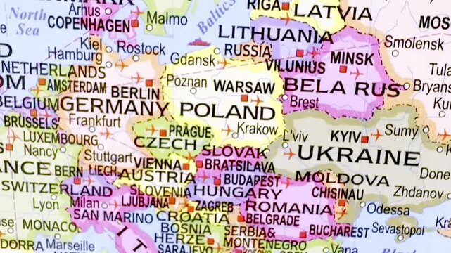Russia map, Europe map, European countries, political map, Eurasia map, Eastern Europe, Western Europe, international borders, country boundaries and regional atlas
