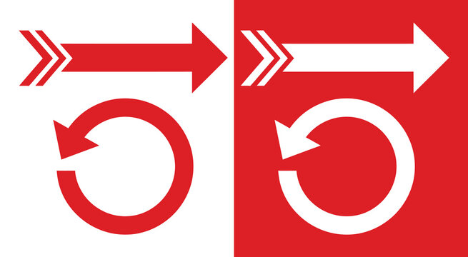 Refresh and loop arrow icon set
