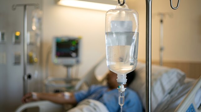 Hospital IV Drip Bag, Patient Care, Medical Treatment