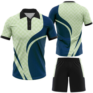 Sports Uniform Kit with a Modern Polo Shirt and Shorts Design for Athletic Teams and Casual Wear