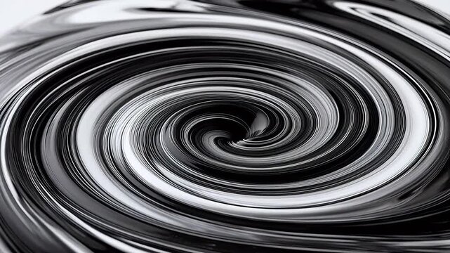 Black and white swirling liquid pattern
