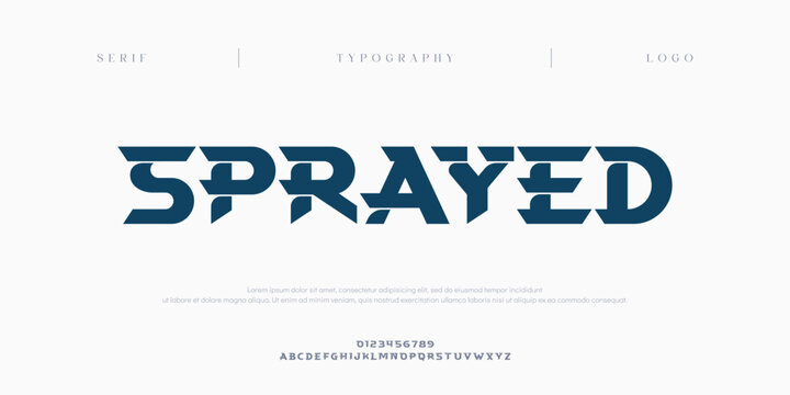 Sprayed, Sport Modern Urban Alphabet Font. Typography urban style fonts for technology, digital, movie logo bold style. vector illustration
