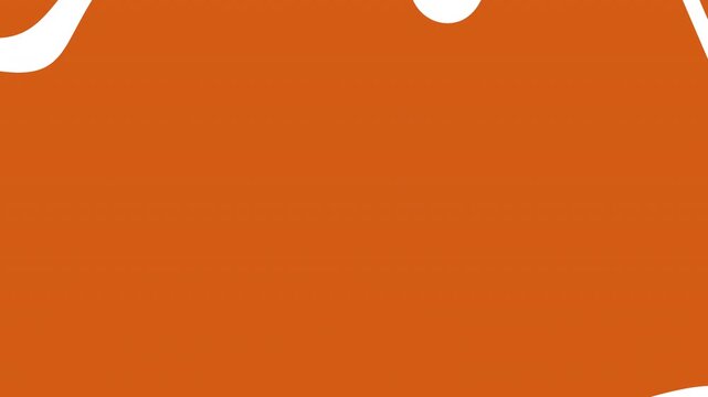 Bright orange background with white curved abstract shapes in a minimalistic vector graphic design. Ideal for modern digital presentations and web design projects.