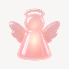 Obraz premium Glossy pink angel figurine illustration.