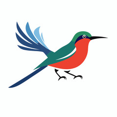 Obraz premium Stylized Bee-Eater Bird Illustration
