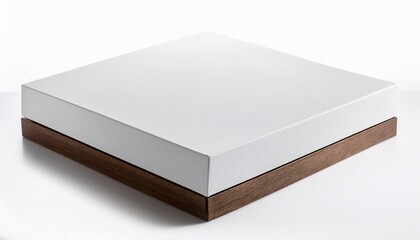 Fototapeta premium White Square Display Stand On White Background