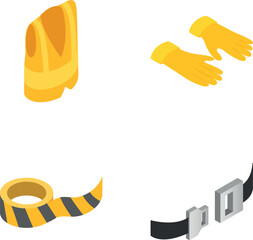 Fototapeta premium Personal protective equipment and safety items for industrial and construction work