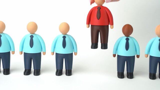 Fire an employee. Dismissal of underperforming staff and senior management. HR reset concept. Corporate restructuring improves loyalty, productivity and leadership control.