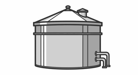Obraz premium Industrial tank illustration for manufacturing and production purposes