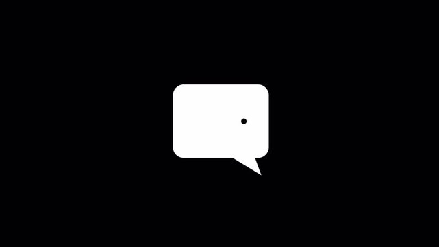 Typing Chat Bubble Animation with Transparent Background