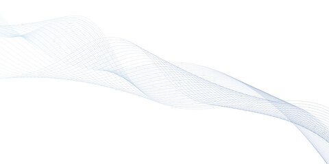 Fototapeta premium Abstract grey wave lines on transparent background. technology, data science, dynamic flowing wave lines design element futuristic technology and sound wave pattern.