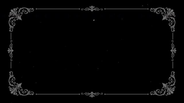 Animated vintage silent movie caption card with old film frame, dust, scratches, and flicker effects.