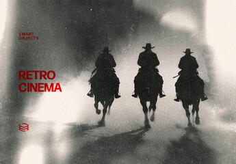 Retro Cinema Photo Effect – Dust Texture for Album Cover & Social Media (PSD)